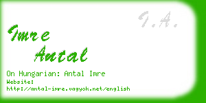imre antal business card